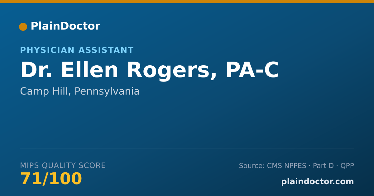 Shareable card for Ellen Rogers, PA-C - Physician Assistant, Camp Hill, PA