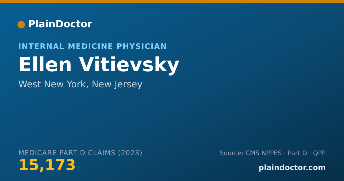 Shareable card for Ellen Vitievsky - Internal Medicine Physician, West New York, NJ