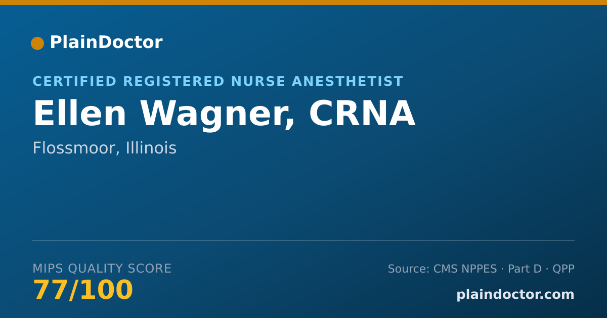 Shareable card for Ellen Wagner, CRNA - Registered Nurse, Flossmoor, IL
