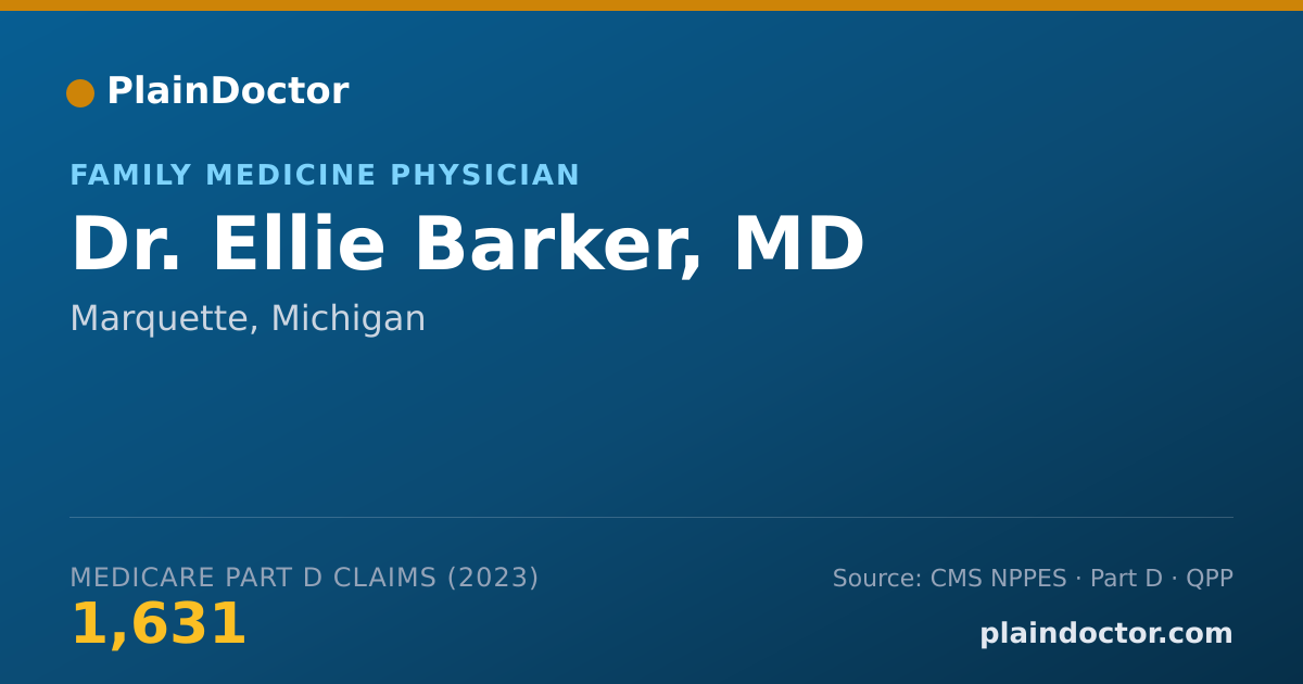 Shareable card for Ellie Barker, MD - Family Medicine Physician, Marquette, MI