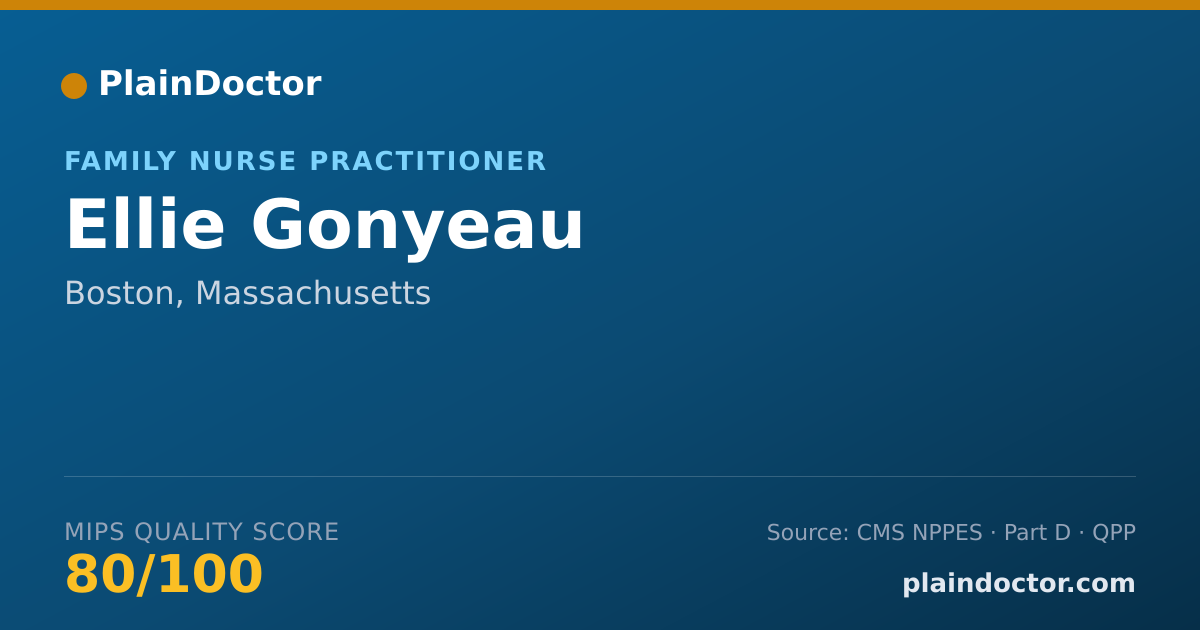 Shareable card for Ellie Gonyeau - Family Nurse Practitioner, Boston, MA