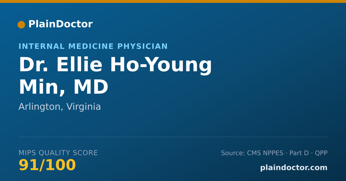 Shareable card for Ellie Ho-Young Min, MD - Internal Medicine Physician, Arlington, VA