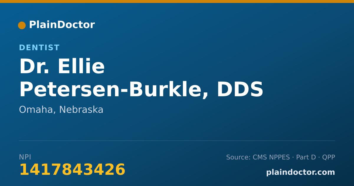 Shareable card for Ellie Petersen-Burkle, DDS - Dentist, Omaha, NE