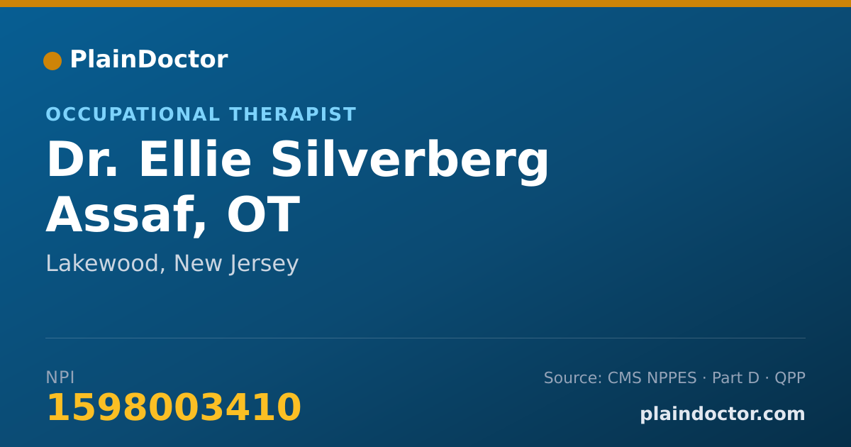 Shareable card for Ellie Silverberg Assaf, OT - Occupational Therapist, Lakewood, NJ