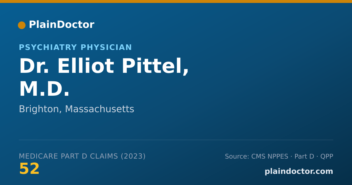 Shareable card for Elliot Pittel, M.D. - Psychiatry Physician, Brighton, MA