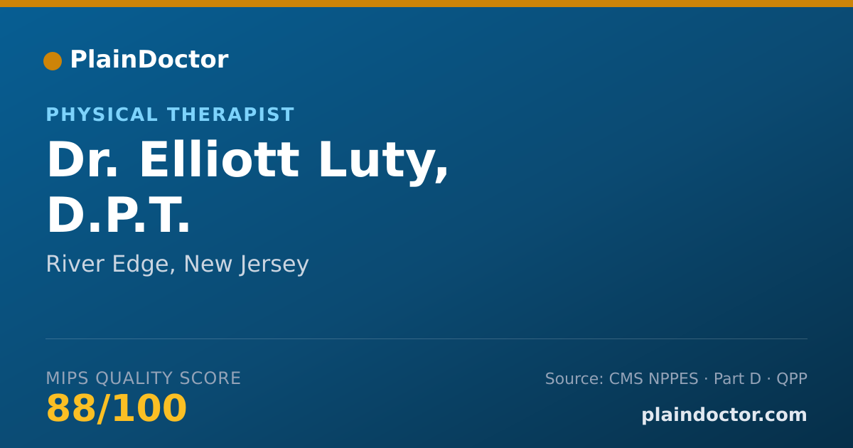 Shareable card for Elliott Luty, D.P.T. - Physical Therapist, River Edge, NJ