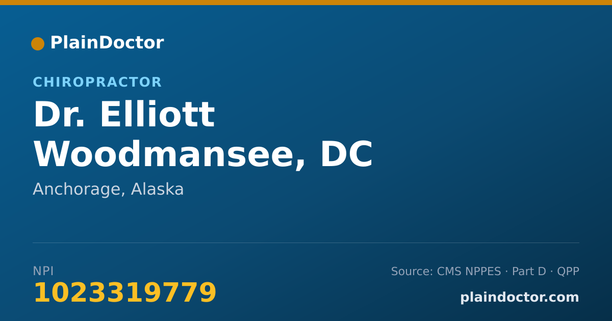Shareable card for Elliott Woodmansee, DC - Chiropractor, Anchorage, AK