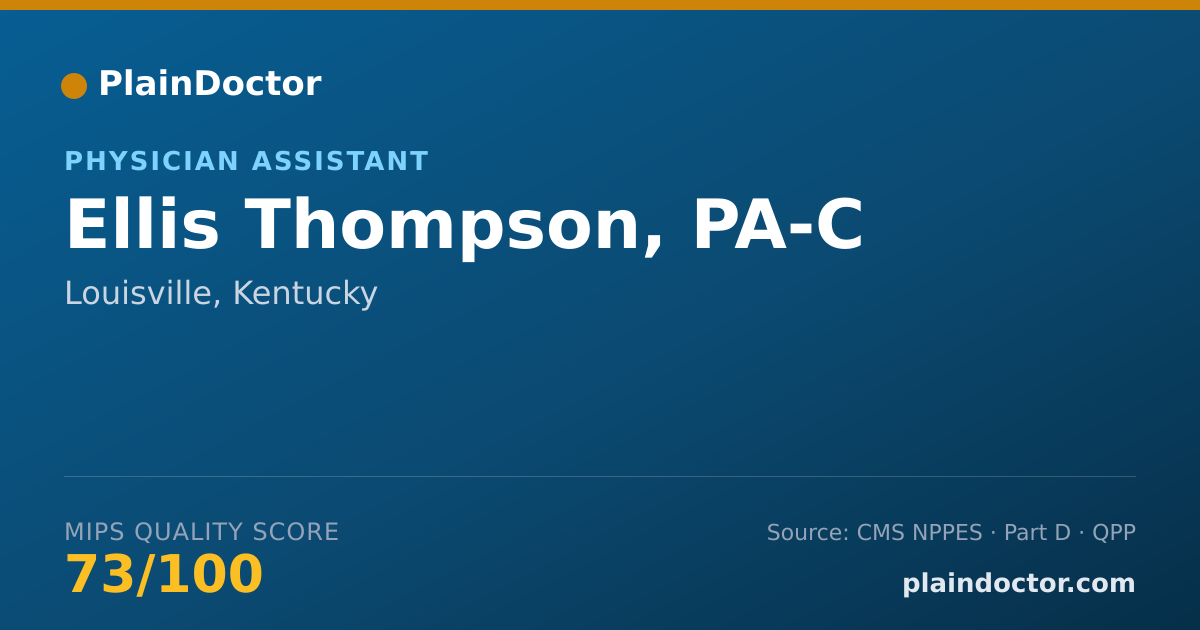 Shareable card for Ellis Thompson, PA-C - Physician Assistant, Louisville, KY