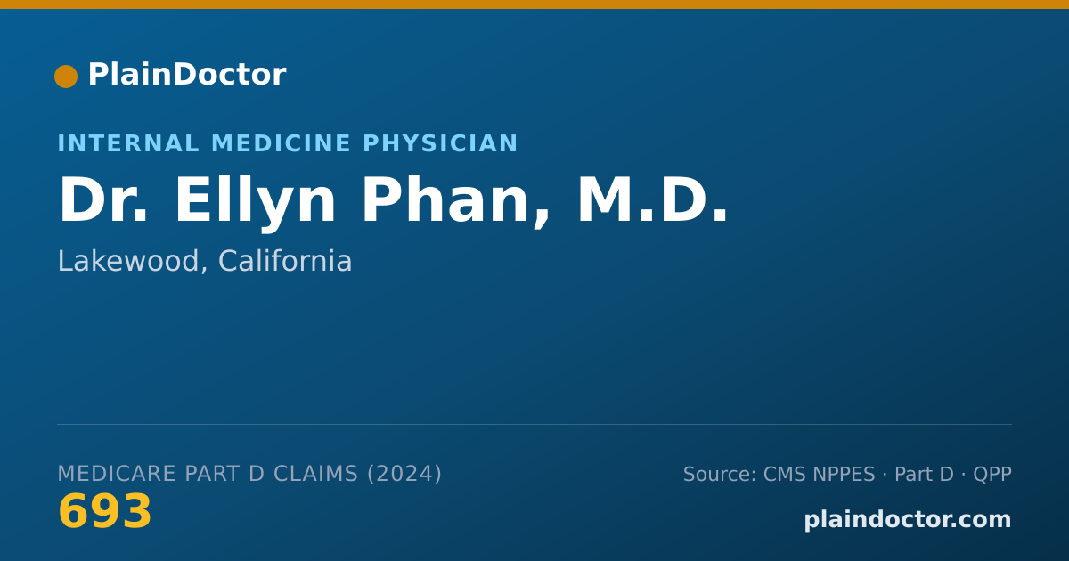 Shareable card for Ellyn Phan, M.D. - Internal Medicine Physician, Lakewood, CA