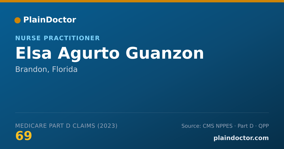 Shareable card for Elsa Agurto Guanzon - Nurse Practitioner, Brandon, FL
