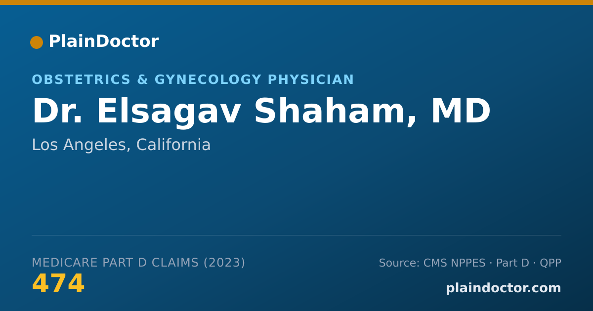 Shareable card for Elsagav Shaham, MD - Obstetrics & Gynecology Physician, Los Angeles, CA