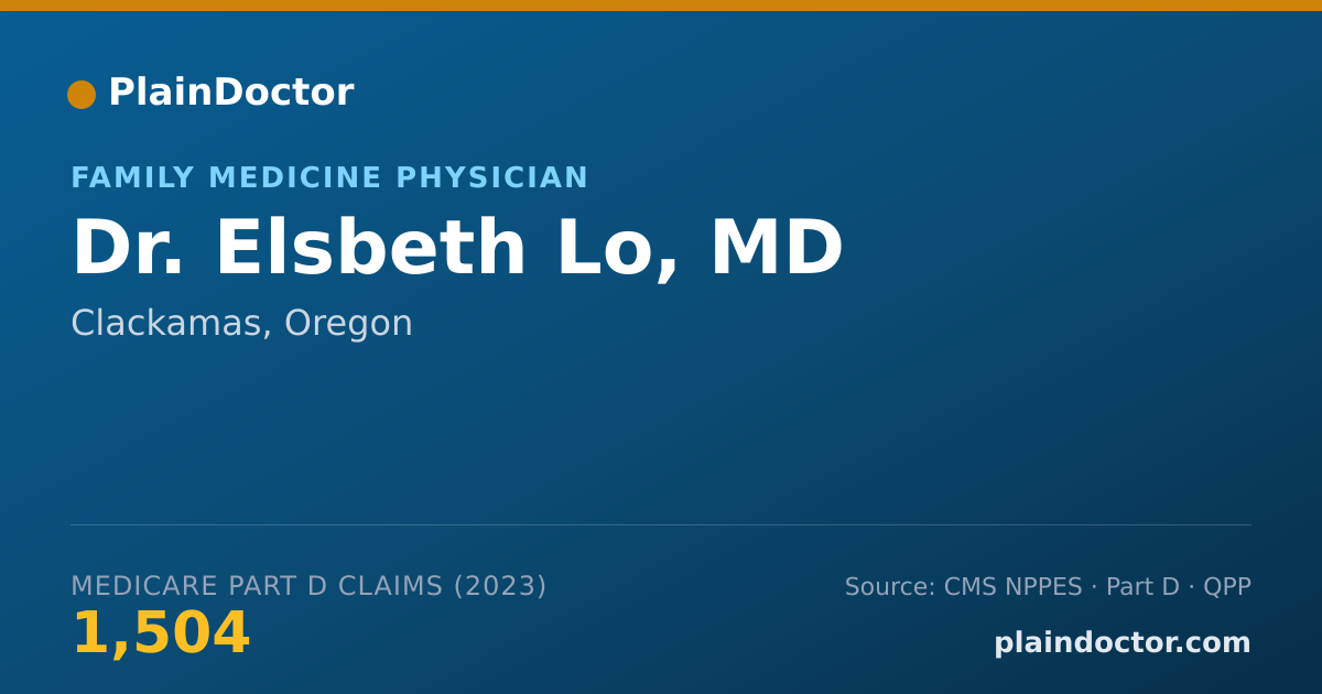 Shareable card for Elsbeth Lo, MD - Family Medicine Physician, Clackamas, OR