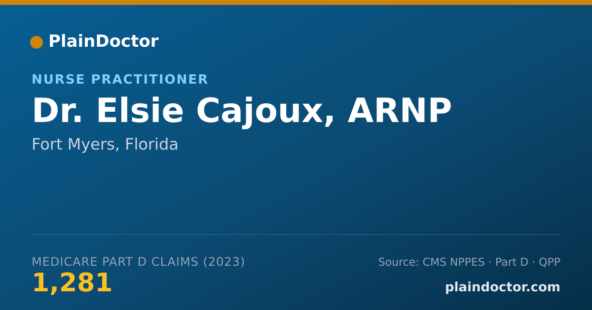Shareable card for Elsie Cajoux, ARNP - Nurse Practitioner, Fort Myers, FL