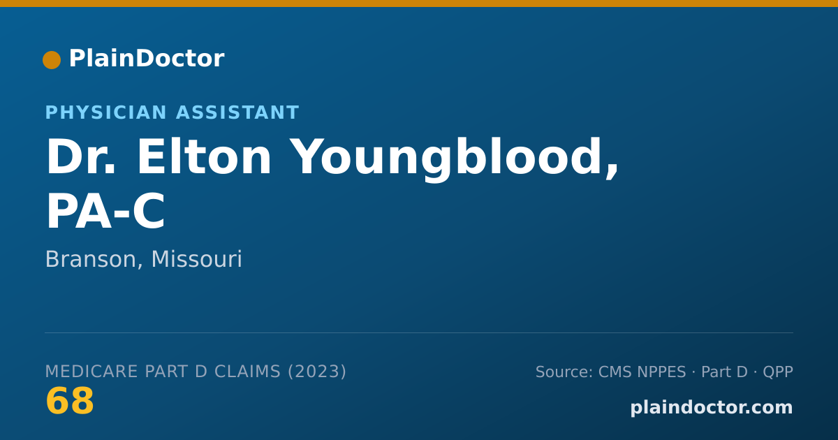 Shareable card for Elton Youngblood, PA-C - Physician Assistant, Branson, MO