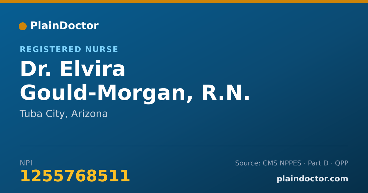 Shareable card for Elvira Gould-Morgan, R.N. - Registered Nurse, Tuba City, AZ