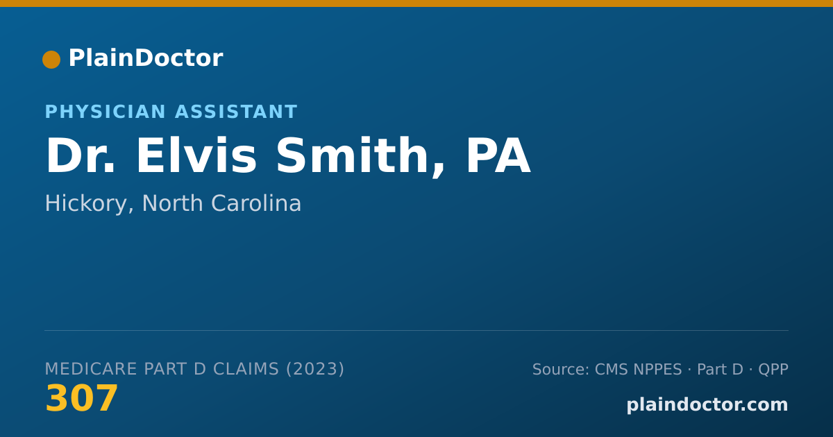 Shareable card for Elvis Smith, PA - Physician Assistant, Hickory, NC