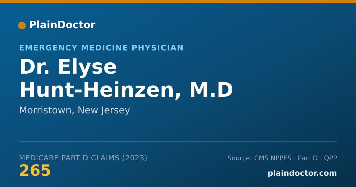 Shareable card for Elyse Hunt-Heinzen, M.D - Emergency Medicine Physician, Morristown, NJ