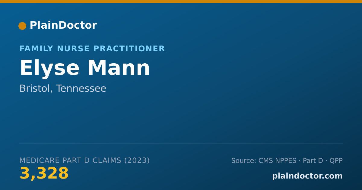 Shareable card for Elyse Mann - Family Nurse Practitioner, Bristol, TN