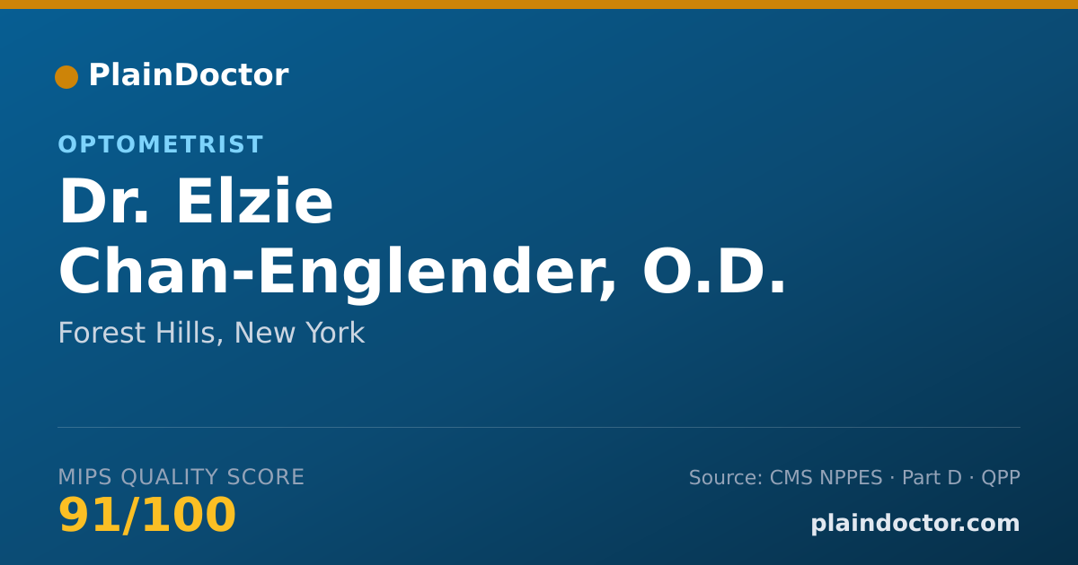 Shareable card for Elzie Chan-Englender, O.D. - Optometrist, Forest Hills, NY