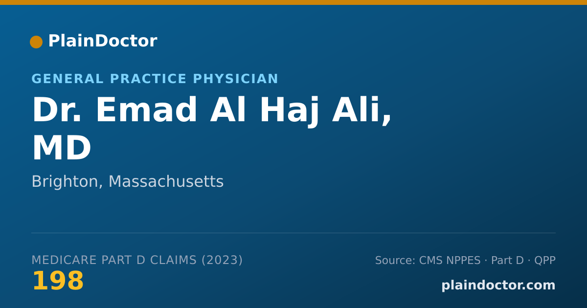 Shareable card for Emad Al Haj Ali, MD - General Practice Physician, Brighton, MA