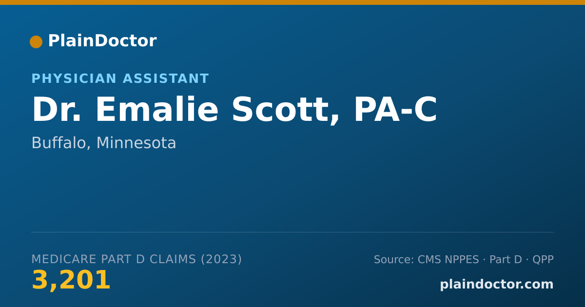 Shareable card for Emalie Scott, PA-C - Physician Assistant, Buffalo, MN