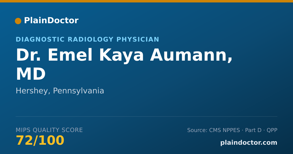 Shareable card for Emel Kaya Aumann, MD - Diagnostic Radiology Physician, Hershey, PA