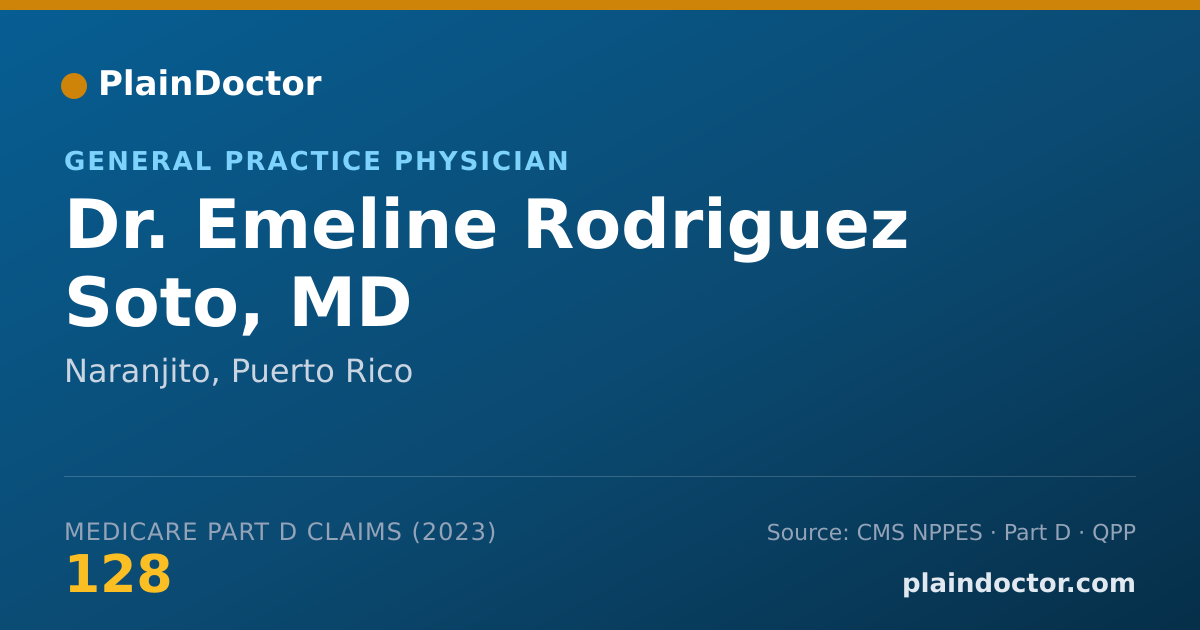 Shareable card for Emeline Rodriguez Soto, MD - General Practice Physician, Naranjito, PR