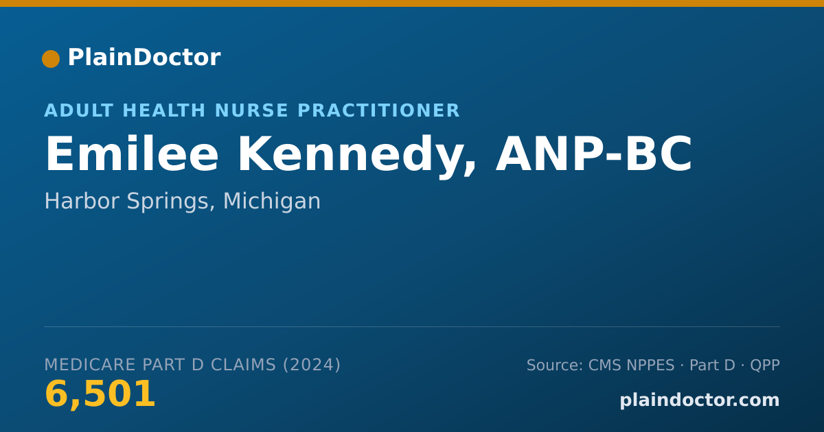 Shareable card for Emilee Kennedy, ANP-BC - Adult Health Nurse Practitioner, Harbor Springs, MI