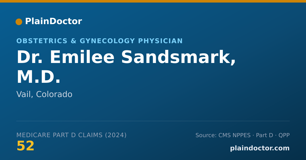 Shareable card for Emilee Sandsmark, M.D. - Obstetrics & Gynecology Physician, Loveland, CO