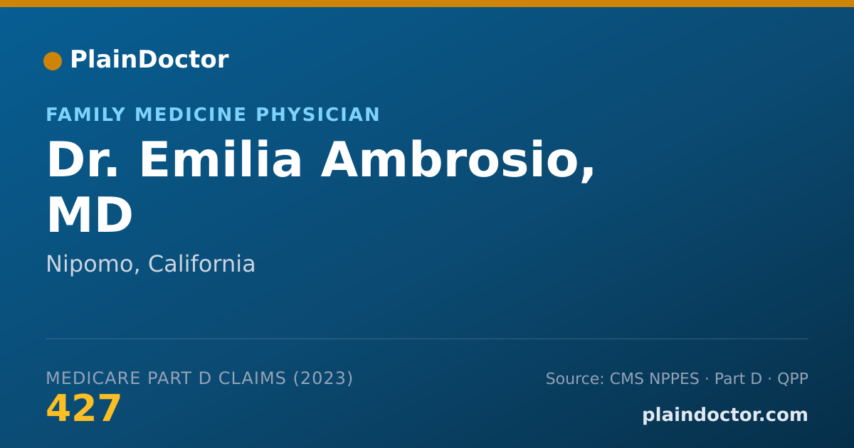 Shareable card for Emilia Ambrosio, MD - Family Medicine Physician, Nipomo, CA