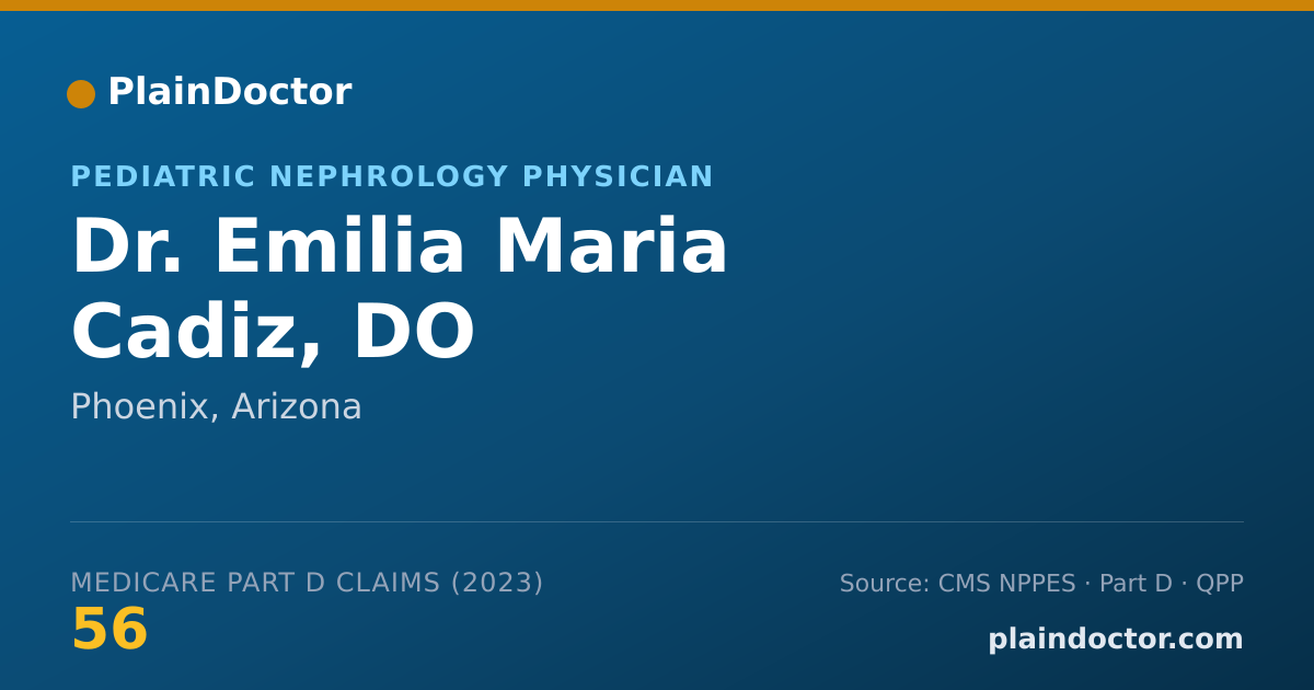 Shareable card for Emilia Maria Cadiz, DO - Pediatric Nephrology Physician, Phoenix, AZ