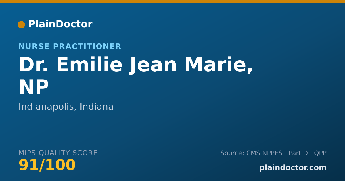 Shareable card for Emilie Jean Marie, NP - Nurse Practitioner, Indianapolis, IN