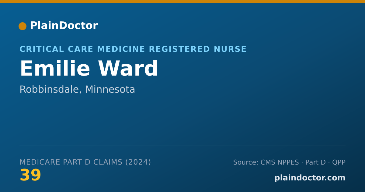 Shareable card for Emilie Ward - Critical Care Medicine Registered Nurse, Robbinsdale, MN