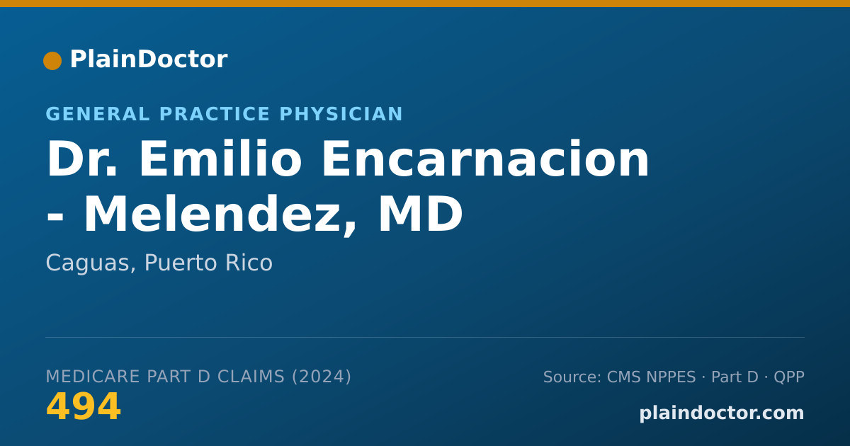 Shareable card for Emilio Encarnacion - Melendez, MD - General Practice Physician, Caguas, PR