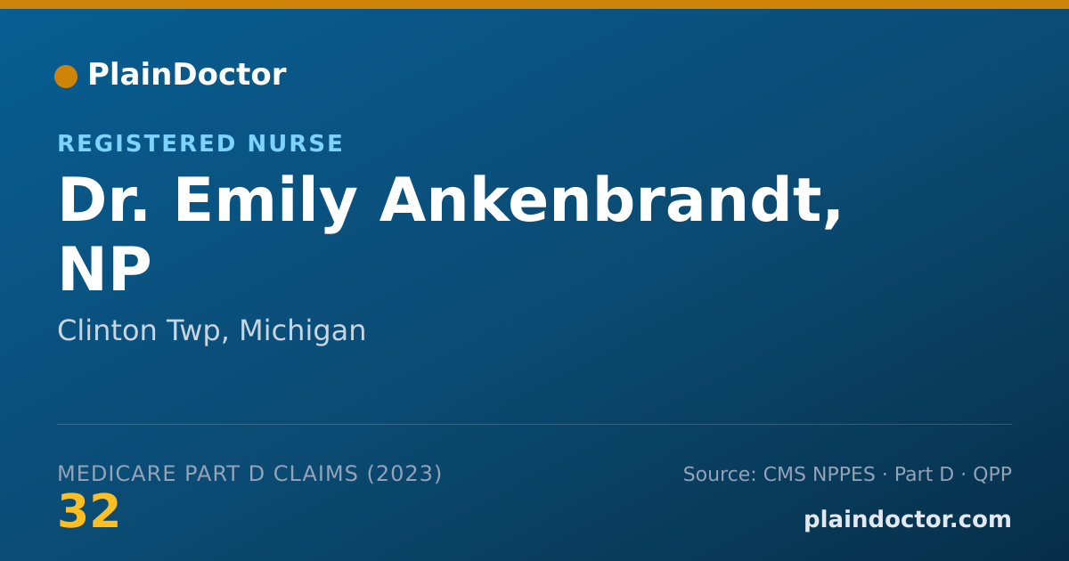 Shareable card for Emily Ankenbrandt, NP - Registered Nurse, Clinton Twp, MI