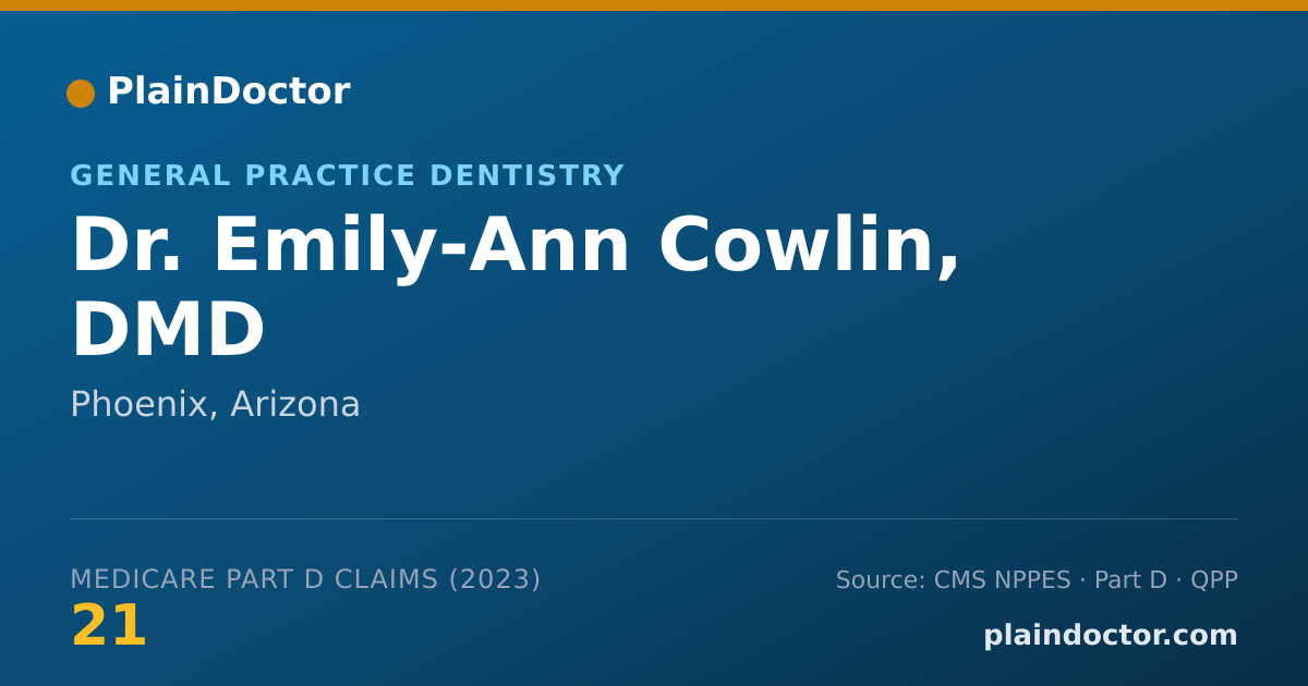 Shareable card for Emily-Ann Cowlin, DMD - General Practice Dentistry, Phoenix, AZ
