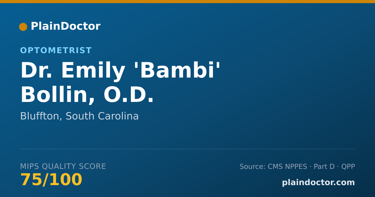 Shareable card for Emily 'Bambi' Bollin, O.D. - Optometrist, Bluffton, SC