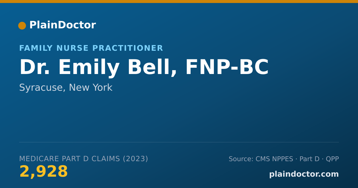 Shareable card for Emily Bell, FNP-BC - Family Nurse Practitioner, Syracuse, NY