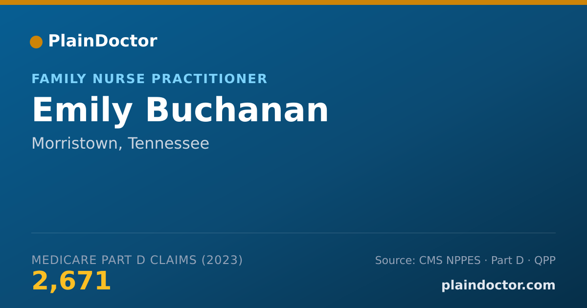 Shareable card for Emily Buchanan - Family Nurse Practitioner, Morristown, TN