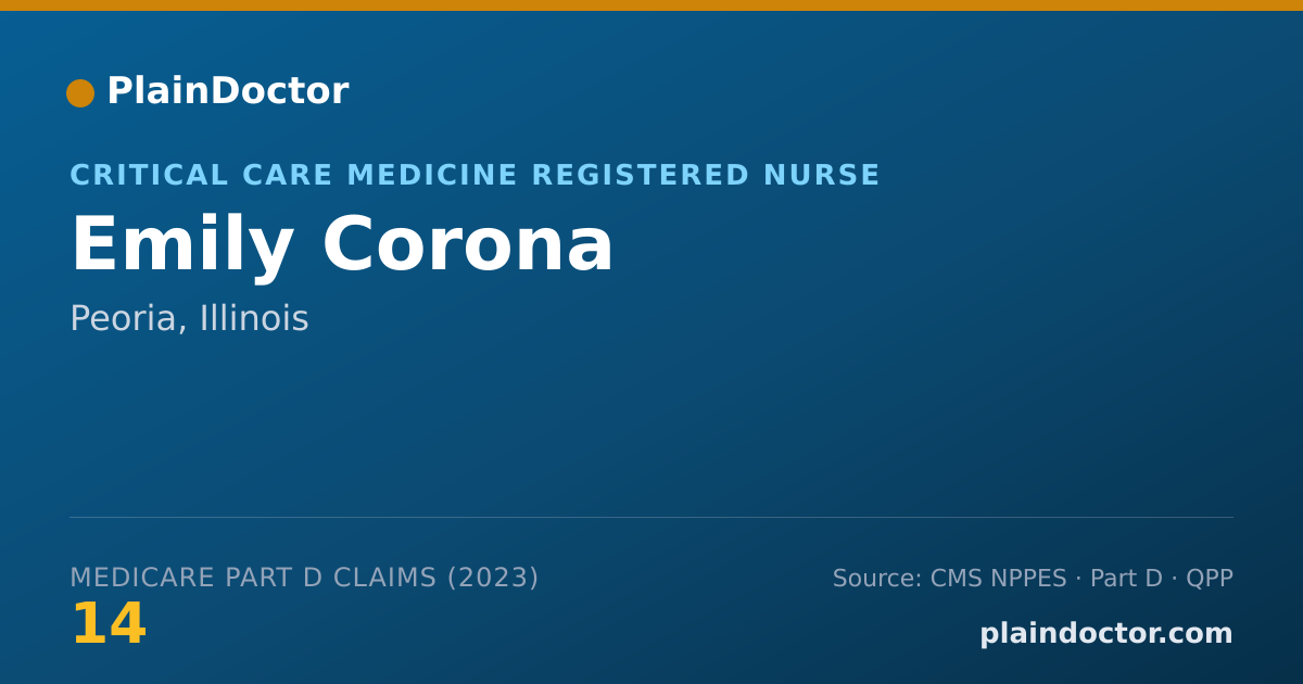 Shareable card for Emily Corona - Critical Care Medicine Registered Nurse, Peoria, IL