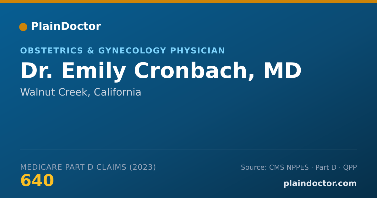 Shareable card for Emily Cronbach, MD - Obstetrics & Gynecology Physician, Walnut Creek, CA