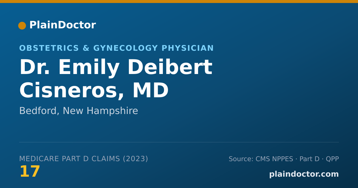 Shareable card for Emily Deibert Cisneros, MD - Obstetrics & Gynecology Physician, Bedford, NH