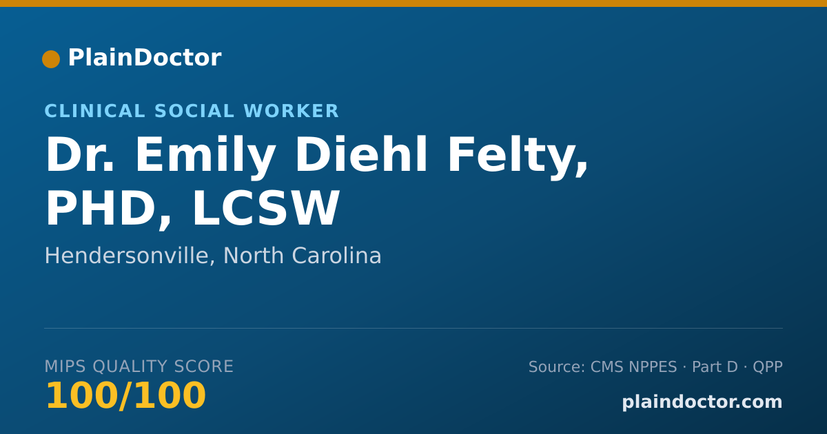 Shareable card for Emily Diehl Felty, PHD, LCSW - Clinical Social Worker, Hendersonville, NC