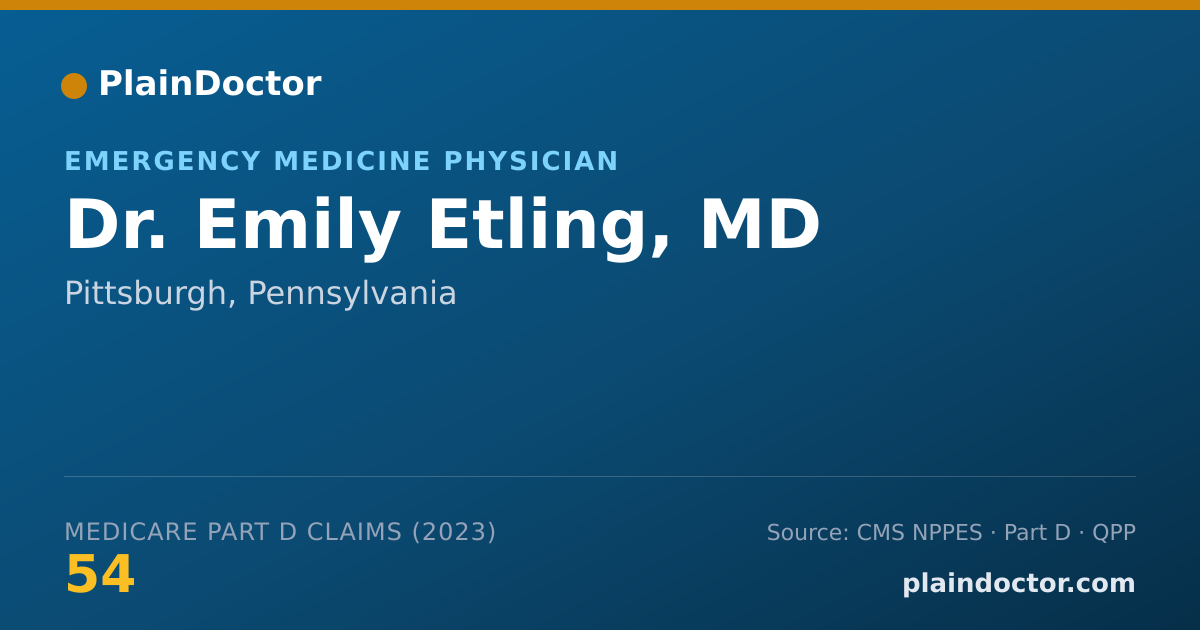 Shareable card for Emily Etling, MD - Emergency Medicine Physician, Pittsburgh, PA