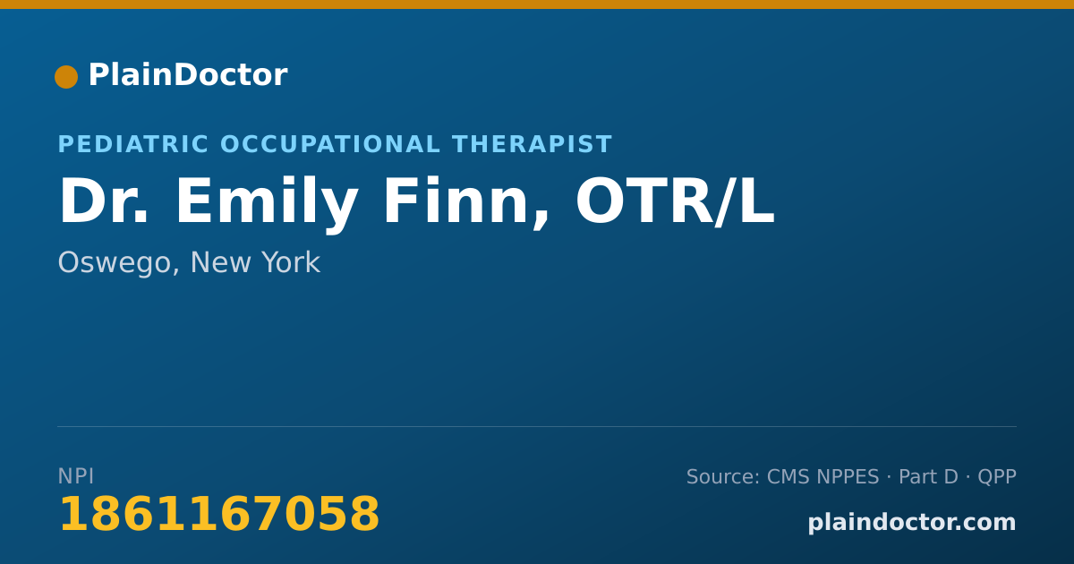 Shareable card for Emily Finn, OTR/L - Pediatric Occupational Therapist, Oswego, NY