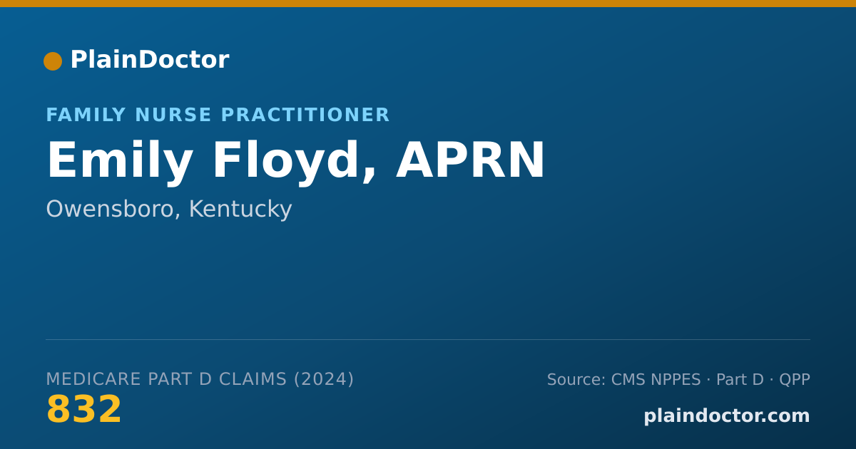 Shareable card for Emily Floyd, APRN - Family Nurse Practitioner, Owensboro, KY