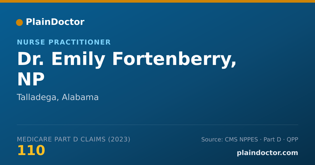 Shareable card for Emily Fortenberry, NP - Nurse Practitioner, Talladega, AL