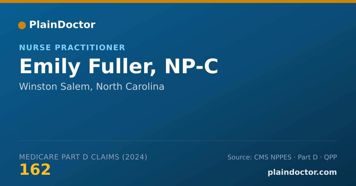 Shareable card for Emily Fuller, NP-C - Nurse Practitioner, Winston Salem, NC