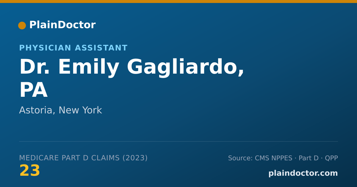 Shareable card for Emily Gagliardo, PA - Physician Assistant, Astoria, NY