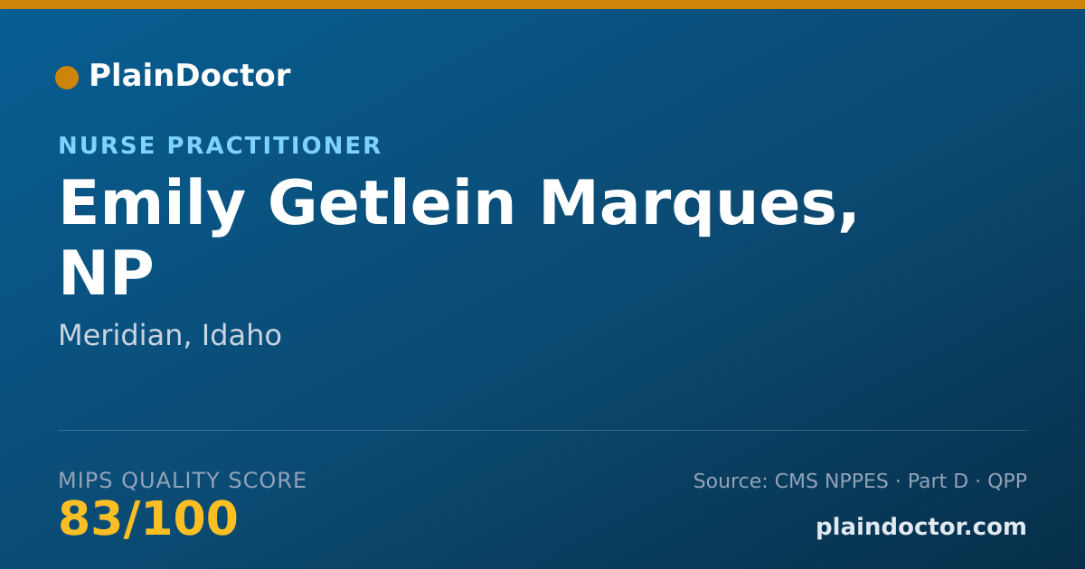 Shareable card for Emily Getlein Marques, NP - Nurse Practitioner, Meridian, ID